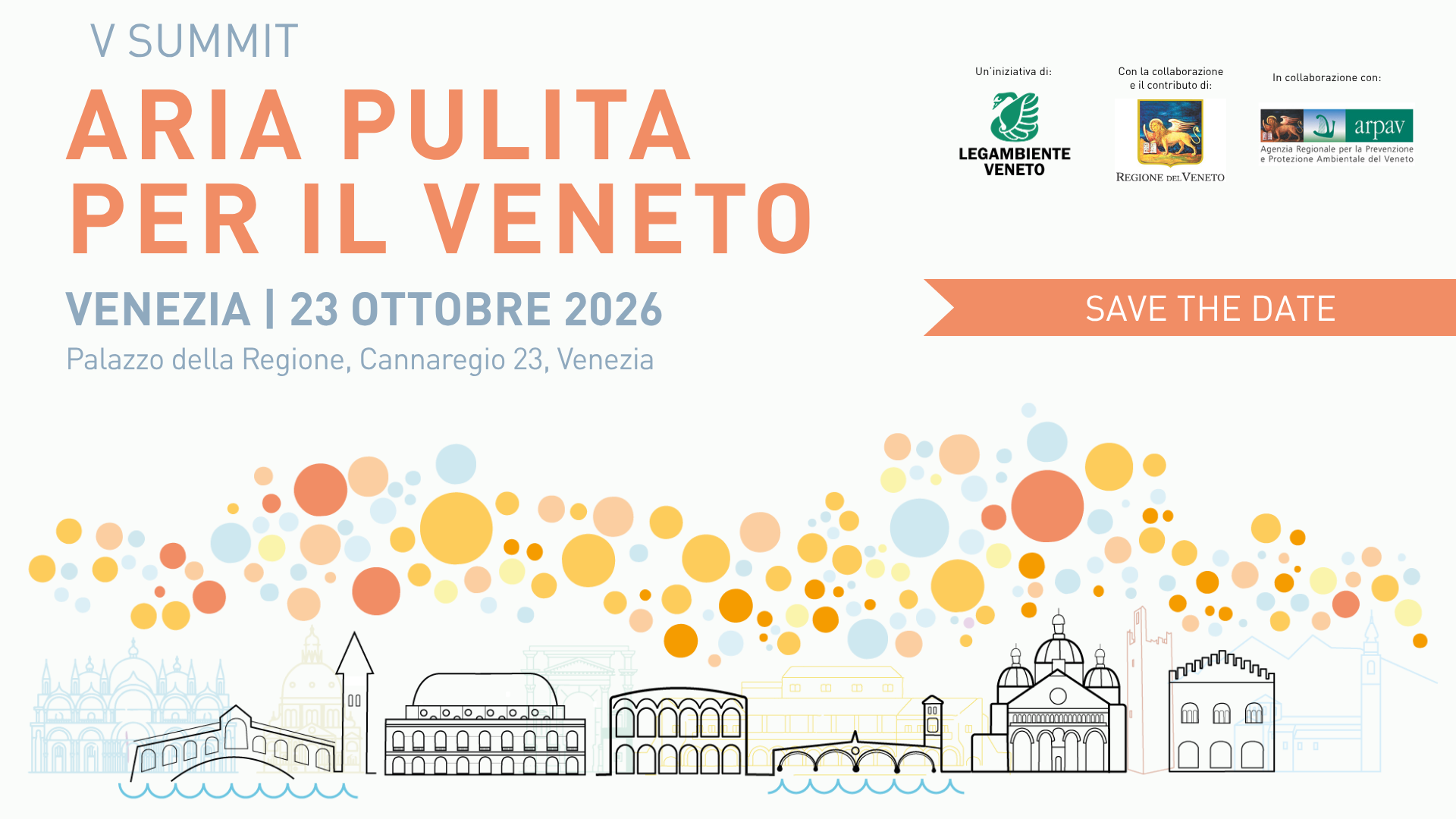 Locandina SUMMIT 2026 - ARIA PULITA PER IL VENETO